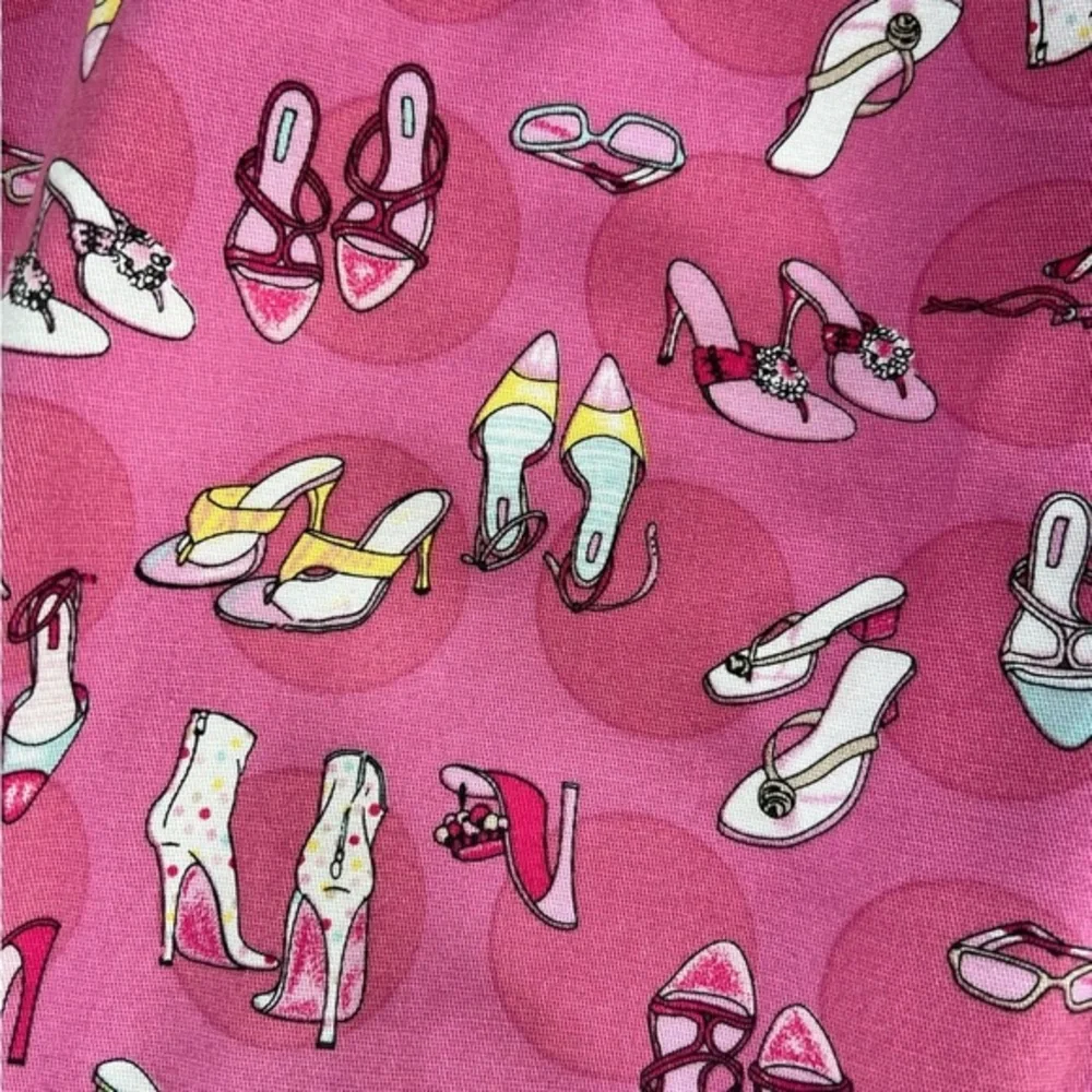Vintage Requirements‎ Pants Size 12 Womens Pink All Over Prints Heels Shoes Chic
